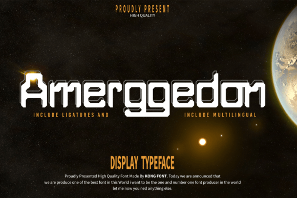 Amerggedon: A Bold Display Font for Modern Web Design