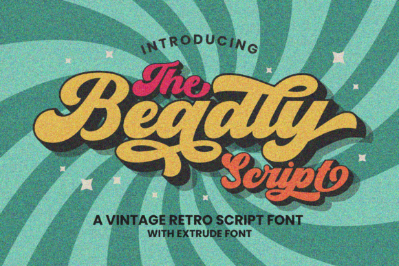 Beadly Typeface: A Bold 70s Script for Retro Branding