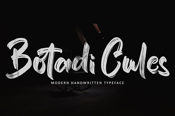 Botadi Cules: A Brushed Typeface for Authentic Branding