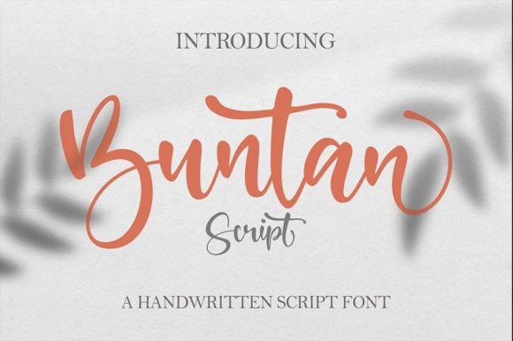 Buntan: A Romantic Script Typeface for Editorial Design