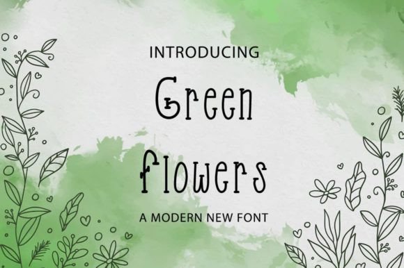 Green Flowers: A Versatile Serif Font for Editorial Design