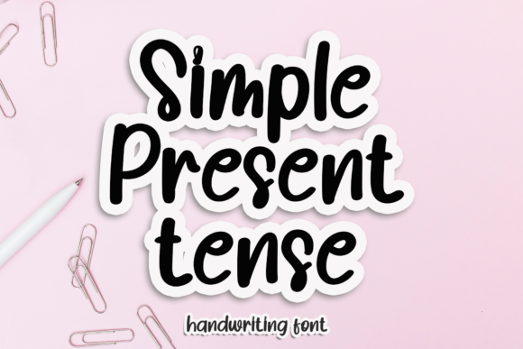 Simple Present Tense: A Modern Script Font for Web Design